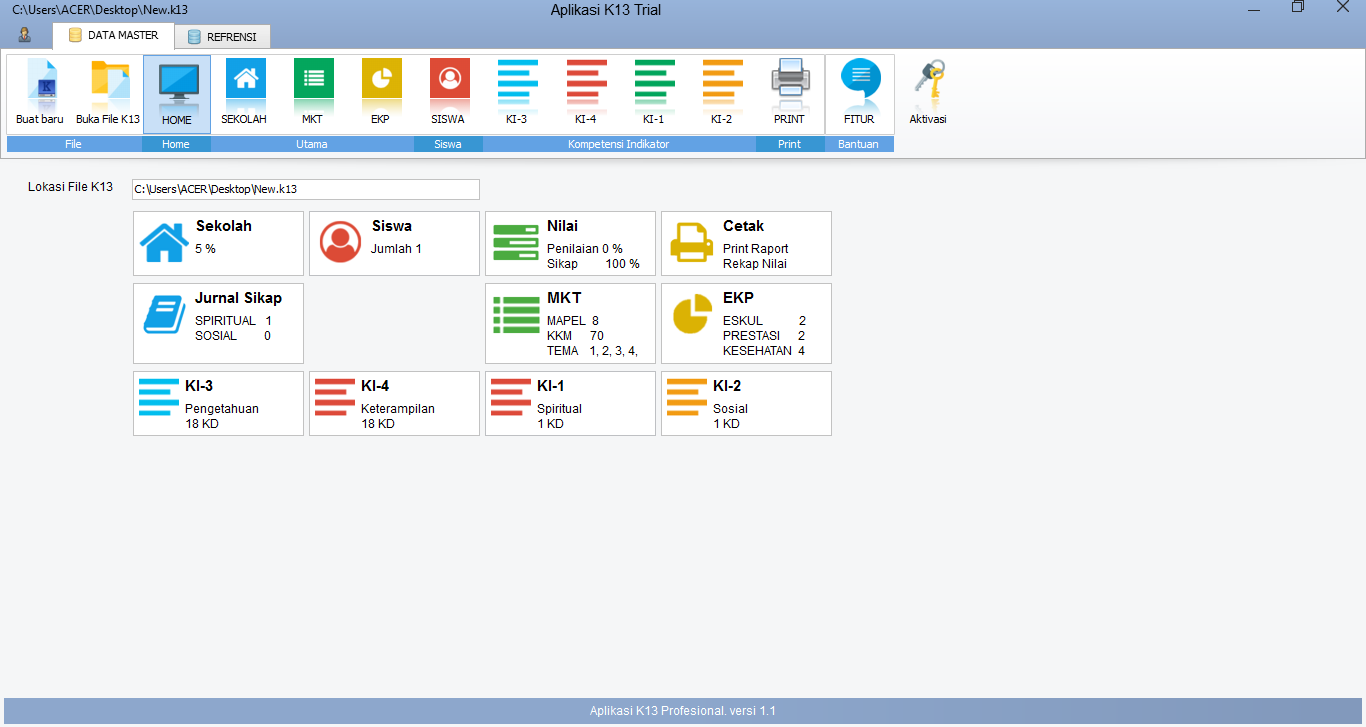 Menu Home dan Dasboard